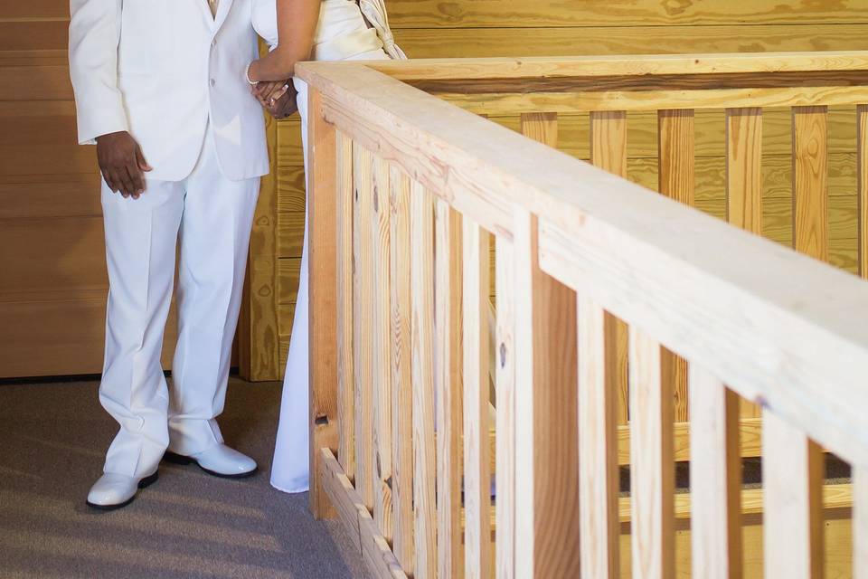 The couple by the stairs