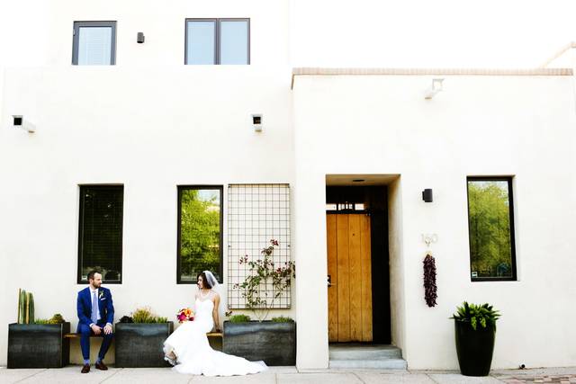 The bride and groom