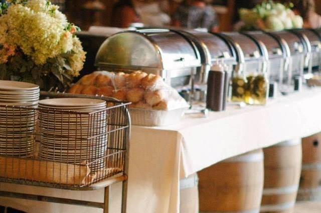 Buffet table