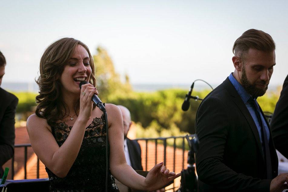 Swing band performing at Hotel Principe Forte dei Marmi, Tuscany