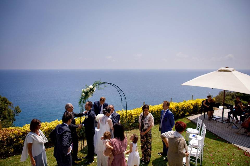 String quartet performing in Arenzano, private villa