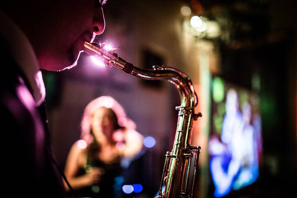 Italian swing and jazz band performing at Castello di Valenzano, Arezzo