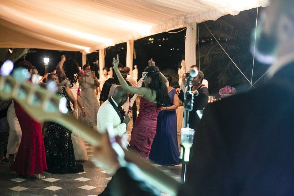 Guests having fun at Villa Durazzo, Santa Margherita Ligure