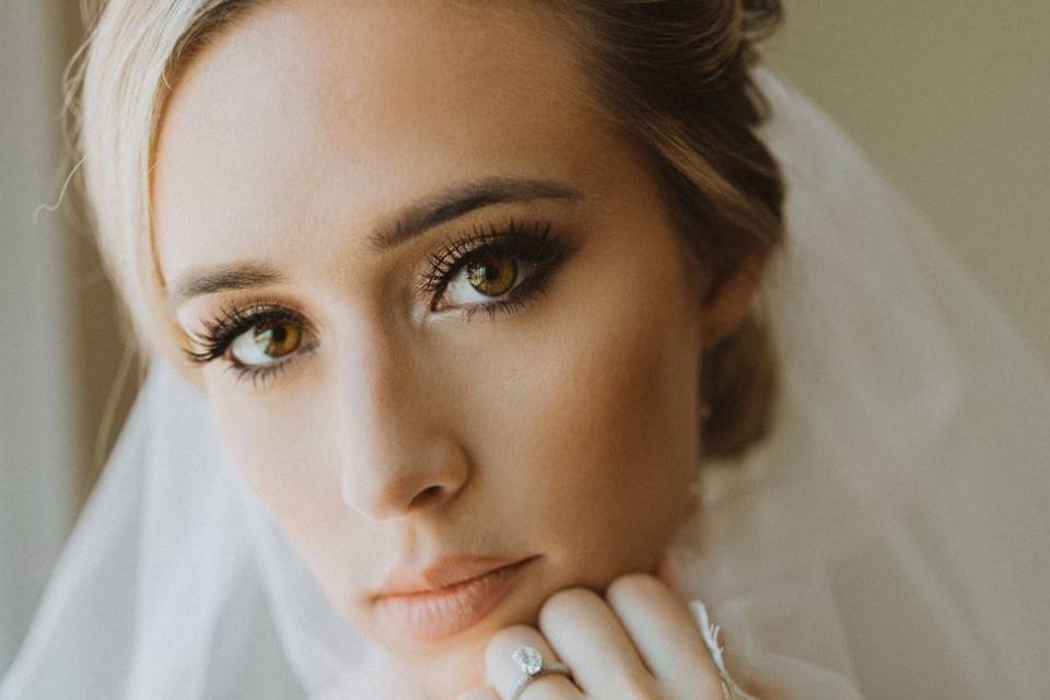 Beautiful bride closeup
