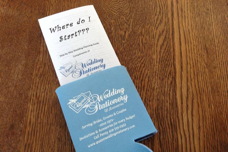 Confused about where to start planning!  We offer a free step by step guide.  See us at the Sauder Bridal Show or call for an appointment.