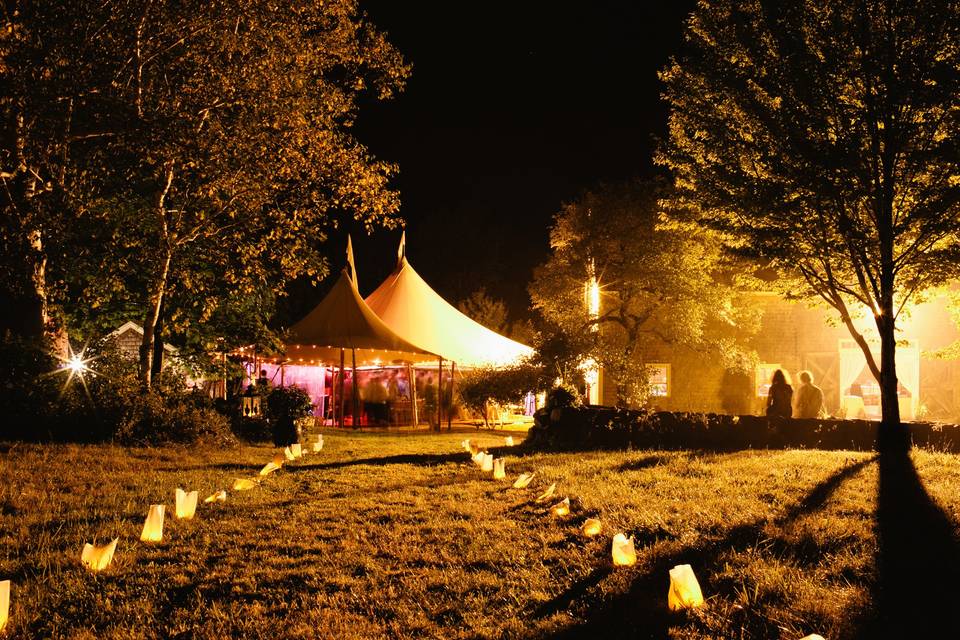 Tent wedding reception