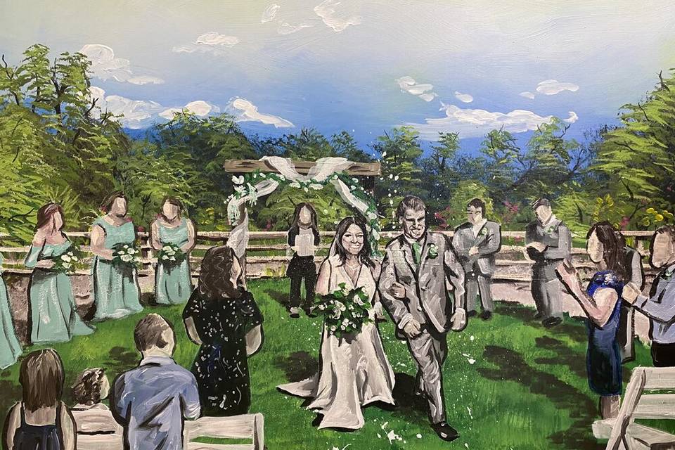 Wedding recession painting