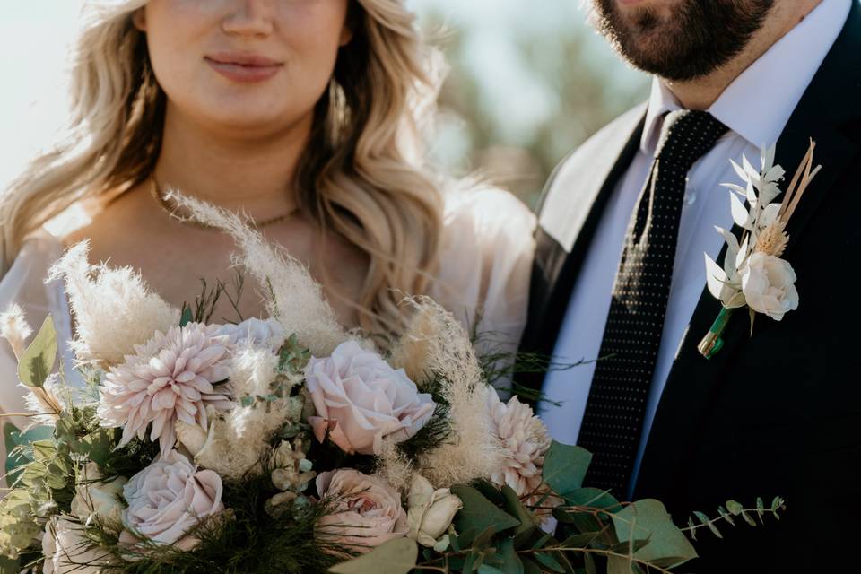 Blush and White