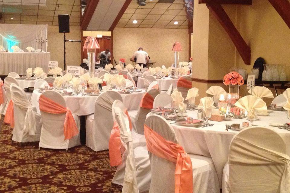 chair sashes and centerpieces