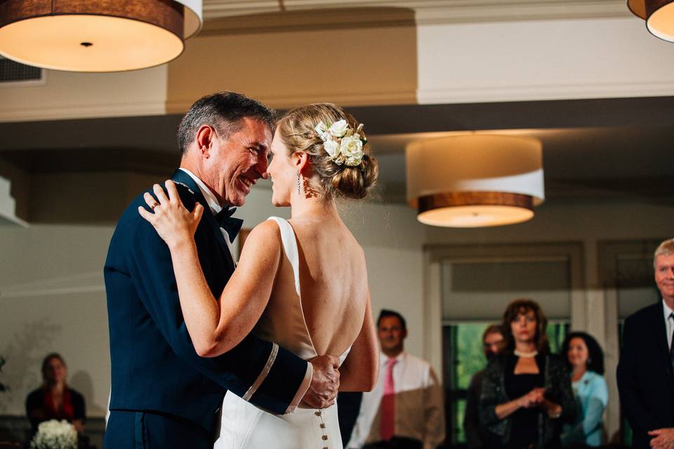 Bride dancing with her father