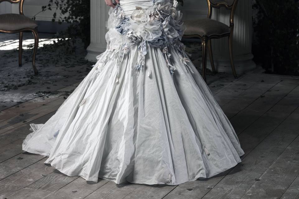 Cocorico by Ian Stuart. Detachable skirt turns this gorgeous gown into a short party dress!