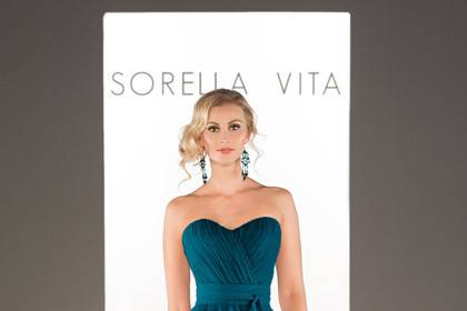 Style 8595 by Sorella Vita in Tulle. Maids your Way Gown is able to be tied in 17 different ways giving each of your girls a unique look!