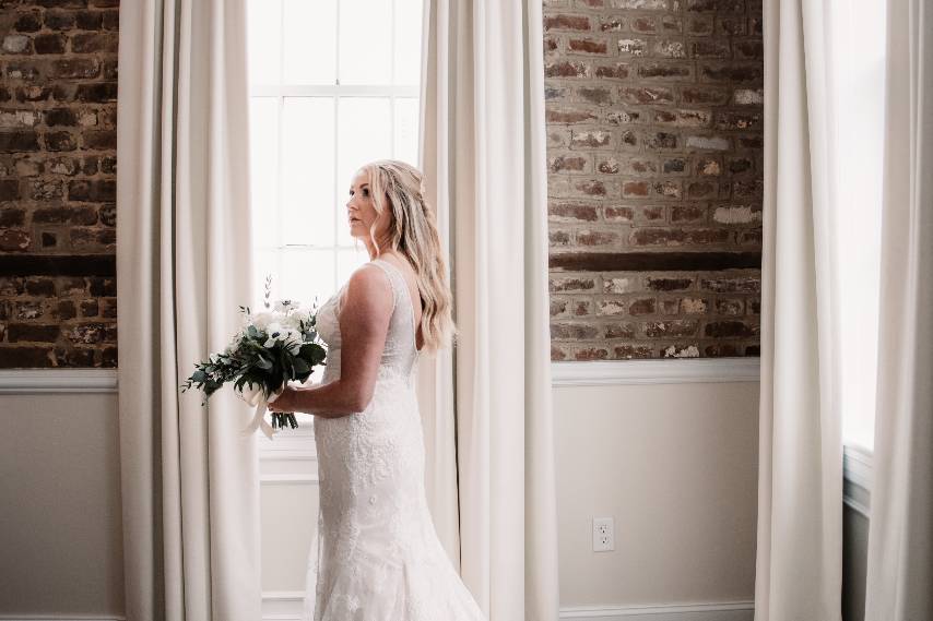 Bride getting ready