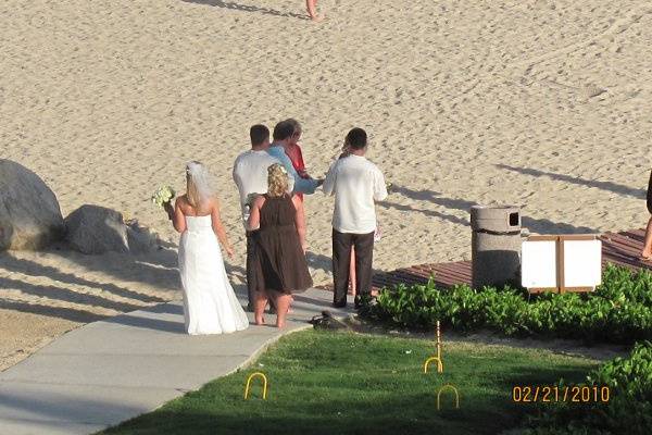 Dreams Los Cabos beach wedding ceremony