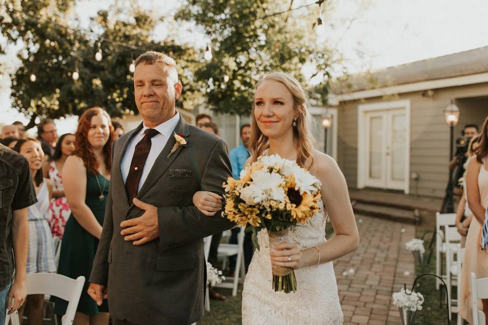 Walking down the aisle