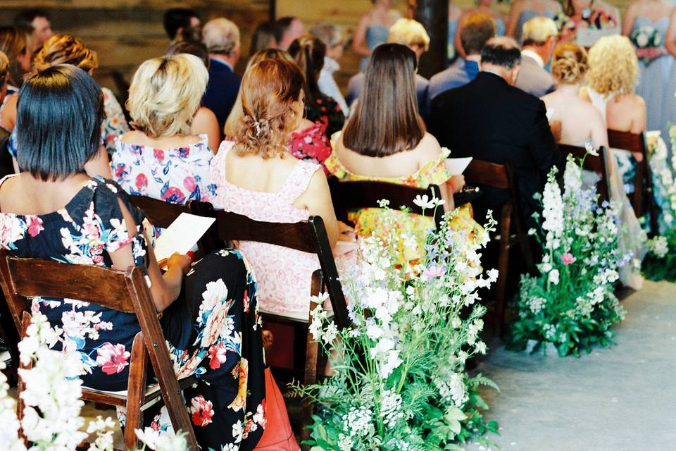 Aisle runner in the Event Barn