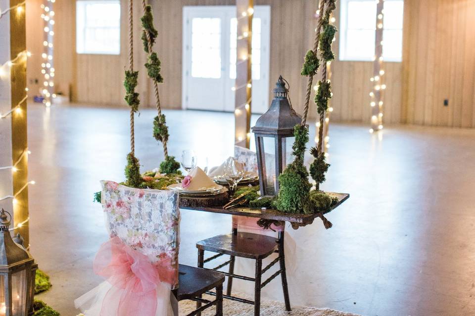 Ivory, gold, peach & pink Colorado barn wedding by Jennifer Lane Events and Event Decor Divas.