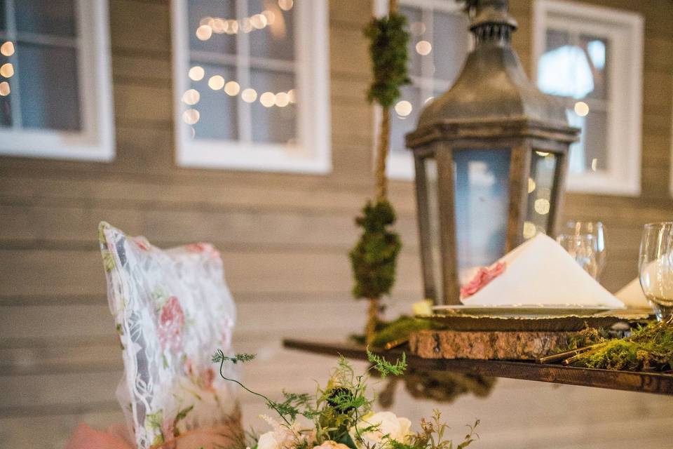 Ivory, gold, peach & pink Colorado barn wedding by Jennifer Lane Events and Event Decor Divas.