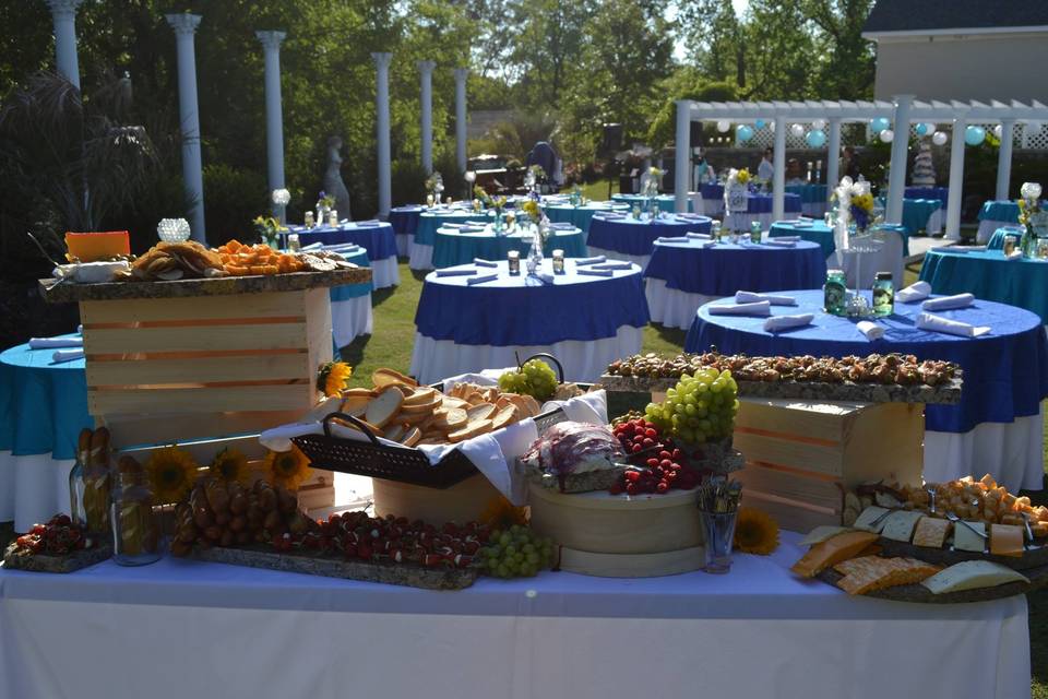 Fruit and cheese display