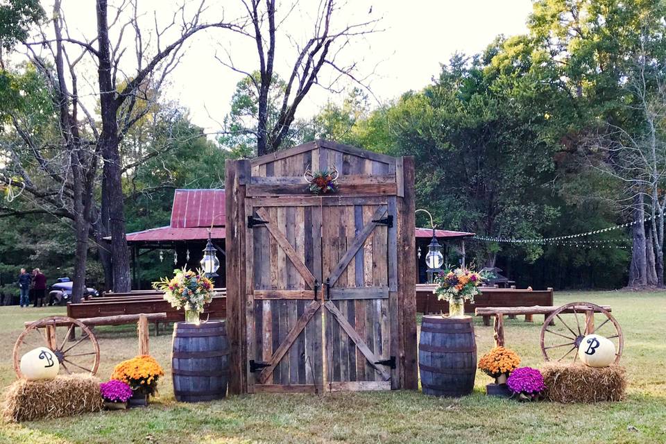 Fall rustic barn wedding