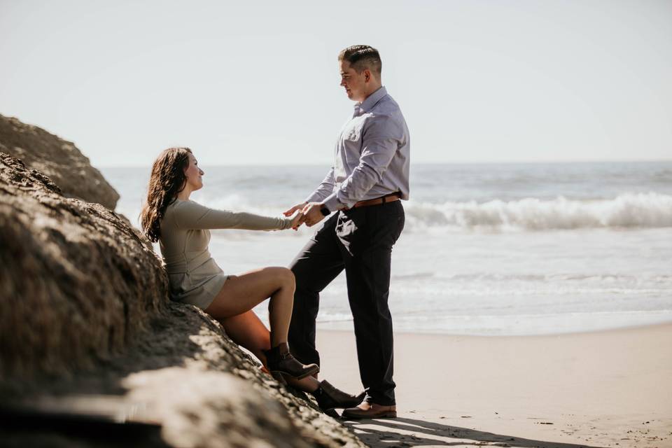 Surprise Proposal at The Beach