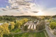 Barn & Blossom arial view