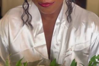 Dark skin beautiful bride