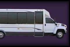 Our Party Bus features a 42 inch Plasma TV, Disco lights, Laser Lights, Strobe Lights, Satellite TV, iPod connection and a bath room. All the comforts of home now on the go! This bus seats up to 25 people.