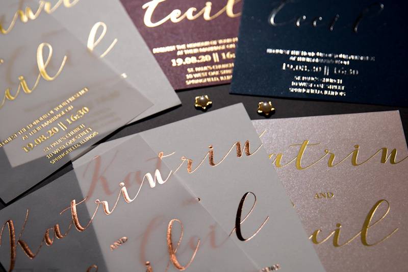 Foil Stamped Invitations