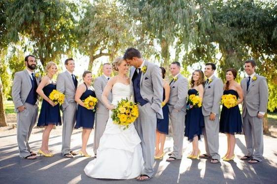 The newlyweds and their guests