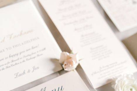 Blush menu card