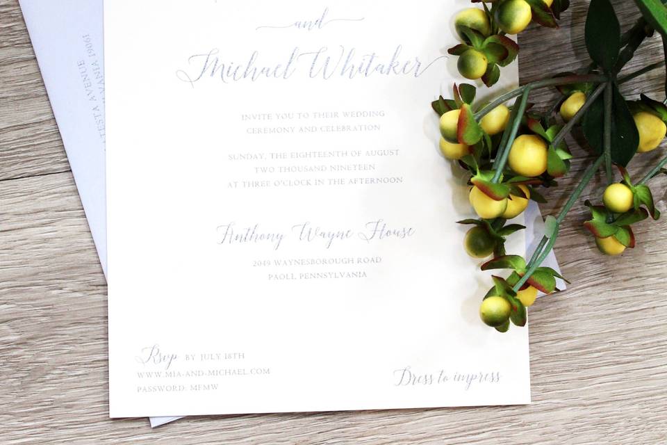 Periwinkle Invitation Set