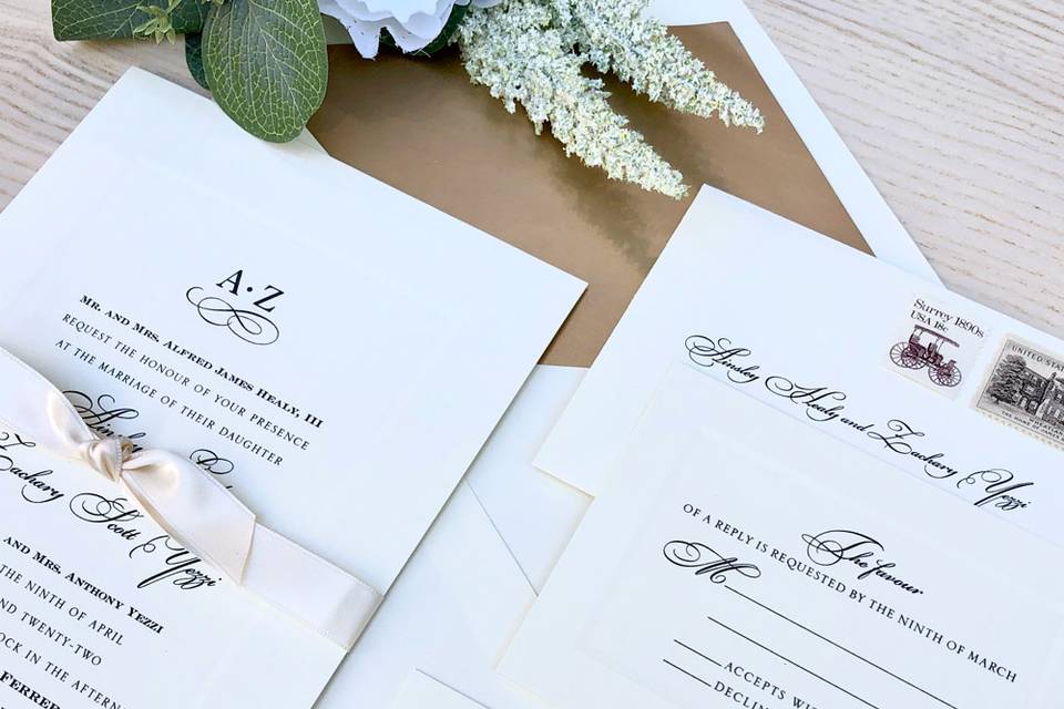 A&Z Crane Invitation Suite