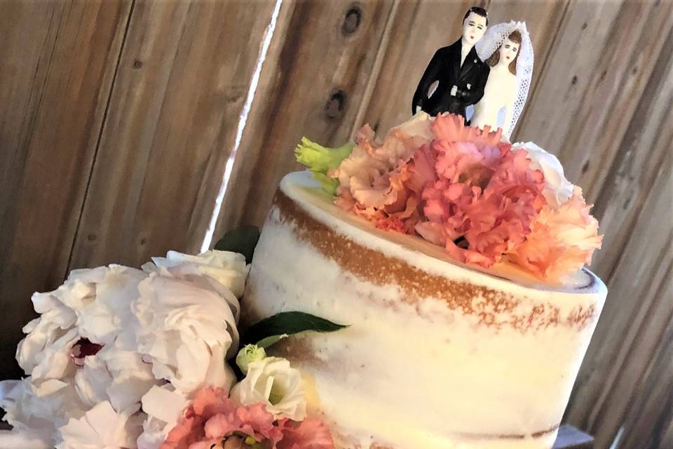 Simple naked cake