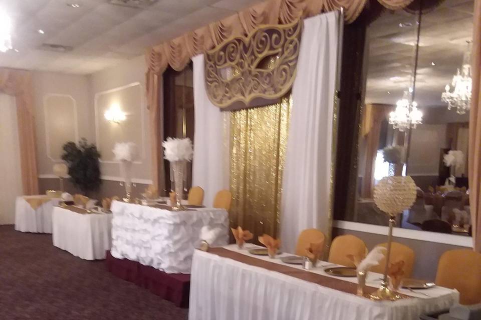 Decorated for the wedding party