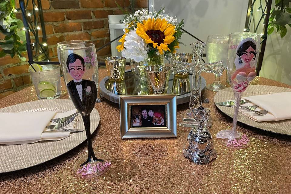 Sweetheart table details