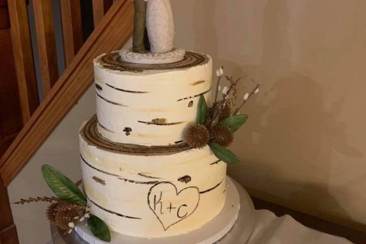 Rustic wedding cake