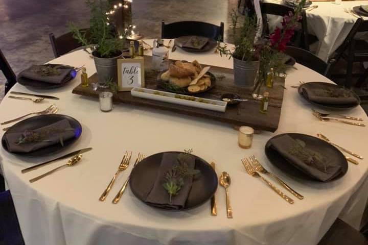 Reception with charcuterie