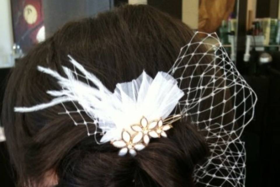 A vintage inspired updo for this wonderful bride.
