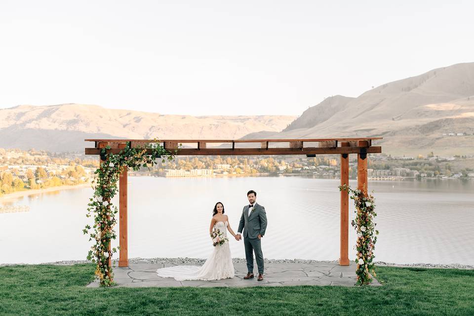 The bride and groom