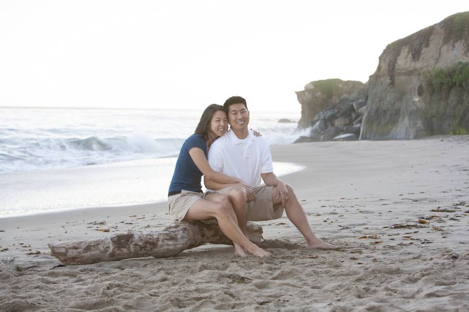 Beach engagement session