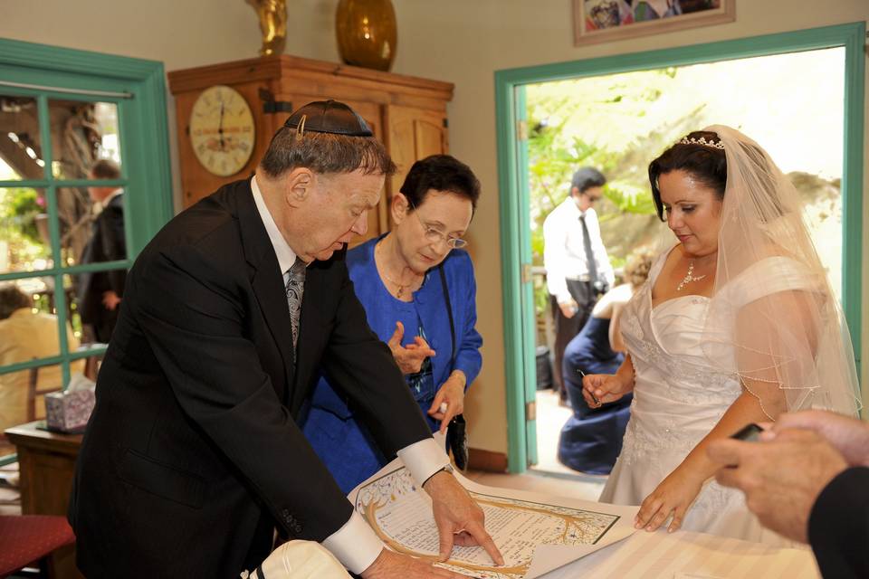 The Ketubah, a customized spiritual wedding contract, created as a work of art.