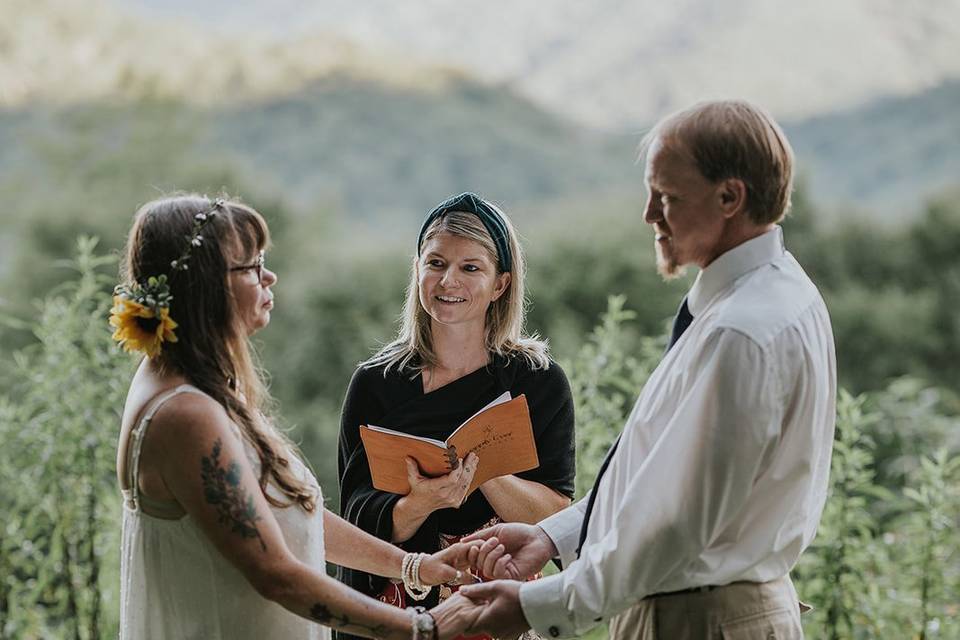 Whimsical Mountain Ceremony