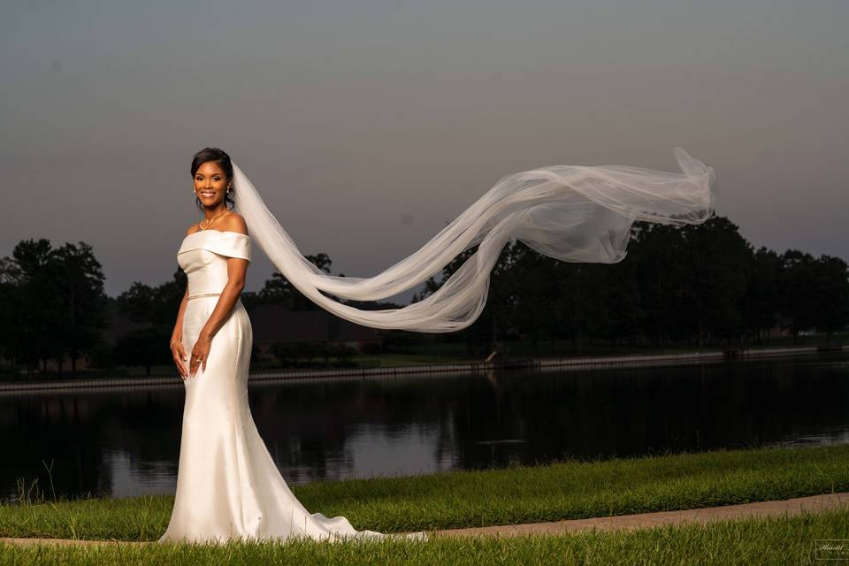 Bride and Floating Veil