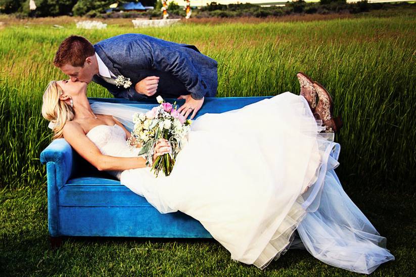 Kissing on the sofa