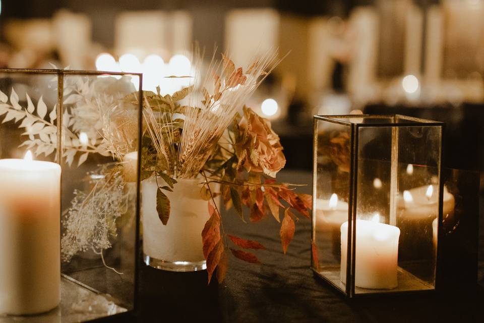 Tablescape design with candles