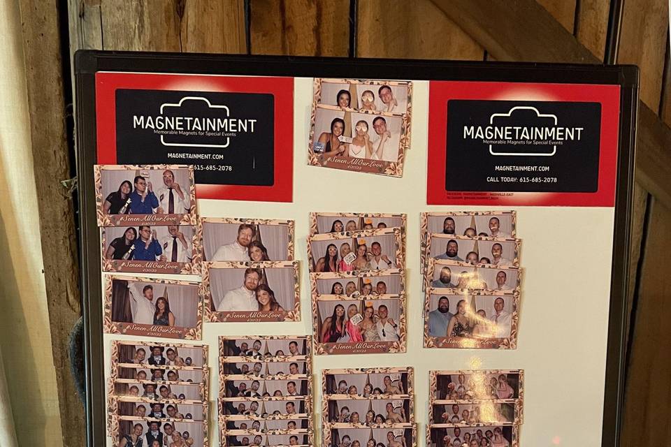 Photo booth photo display