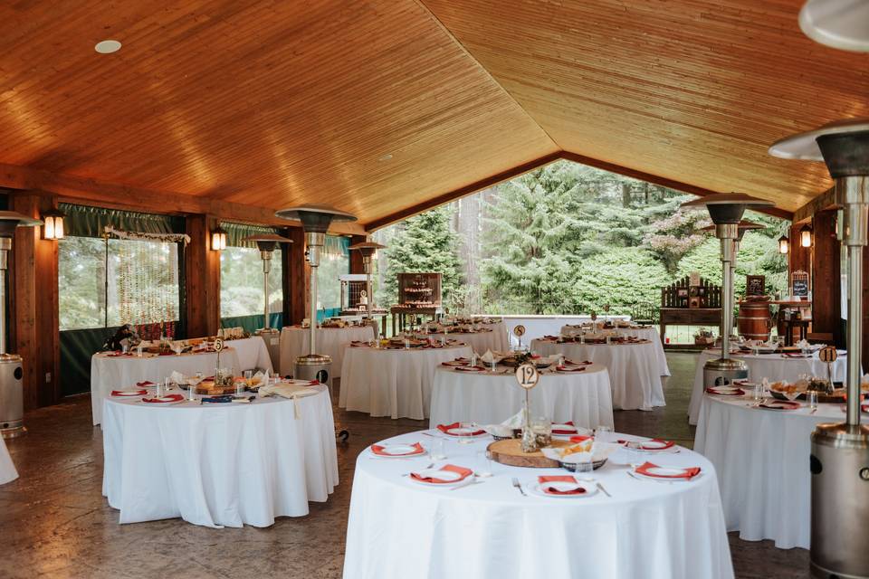 Reception in the pavilion