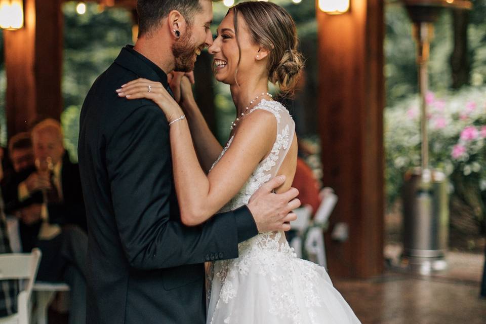 Dancing in the pavilion