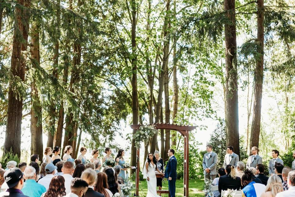 Ceremony under the trees